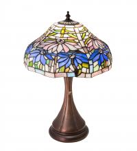 Meyda Green 212674 - 18" High Poinsettia Fluted Accent Lamp