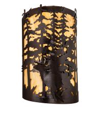 Meyda Green 229318 - 12" Wide Tall Pines Deer Wall Sconce