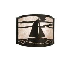 Meyda Green 23829 - 12" Wide Sailboat Wall Sconce