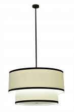 Meyda Green 243366 - 36" Wide Cilindro 2 Tier Textrene Pendant