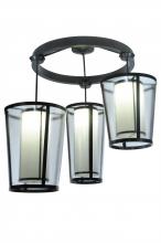 Meyda Green 244624 - 74" Wide Cilindro Tapered 3 Light Cascading Pendant