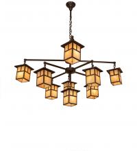 Meyda Green 247801 - 50" Wide Hyde Park "T" Mission 9 Light Chandelier