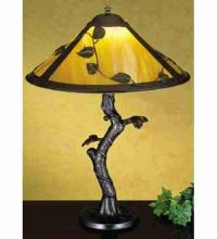 Meyda Green 26296 - 23" High Mission Vine Leaf Apple Tree Table Lamp