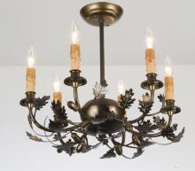 Meyda Green 50095 - 19" Wide Oak Leaf & Acorn 6 LT Mini Chandelier