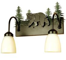 Meyda Green 51063 - 16" Wide Lone Bear 2 Light Vanity Light