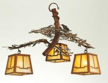 Meyda Green 52350 - 28"W Pine Branch Valley View 3 LT Chandelier