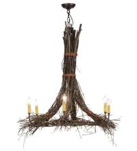 Meyda Green 67729 - 36"W Twigs 6 LT Chandelier