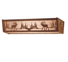 Meyda Green 67847 - 36" Wide Elk at Lake Vanity Light