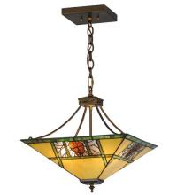 Meyda Green 68064 - 17"Sq Pinecone Ridge Inverted Pendant