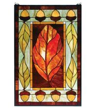 Meyda Green 73207 - 21"W X 31"H Harvest Festival Stained Glass Window