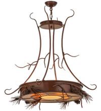 Meyda Green 81787 - 36"W Woodland Pine Inverted Pendant