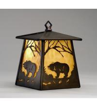 Meyda Green 82640 - 7.5"W Grizzly Bear at Dawn Hanging Wall Sconce