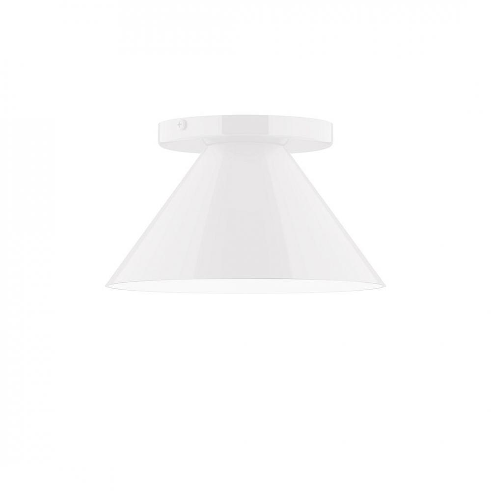 8" Axis Mini Cone LED Flush Mount, White