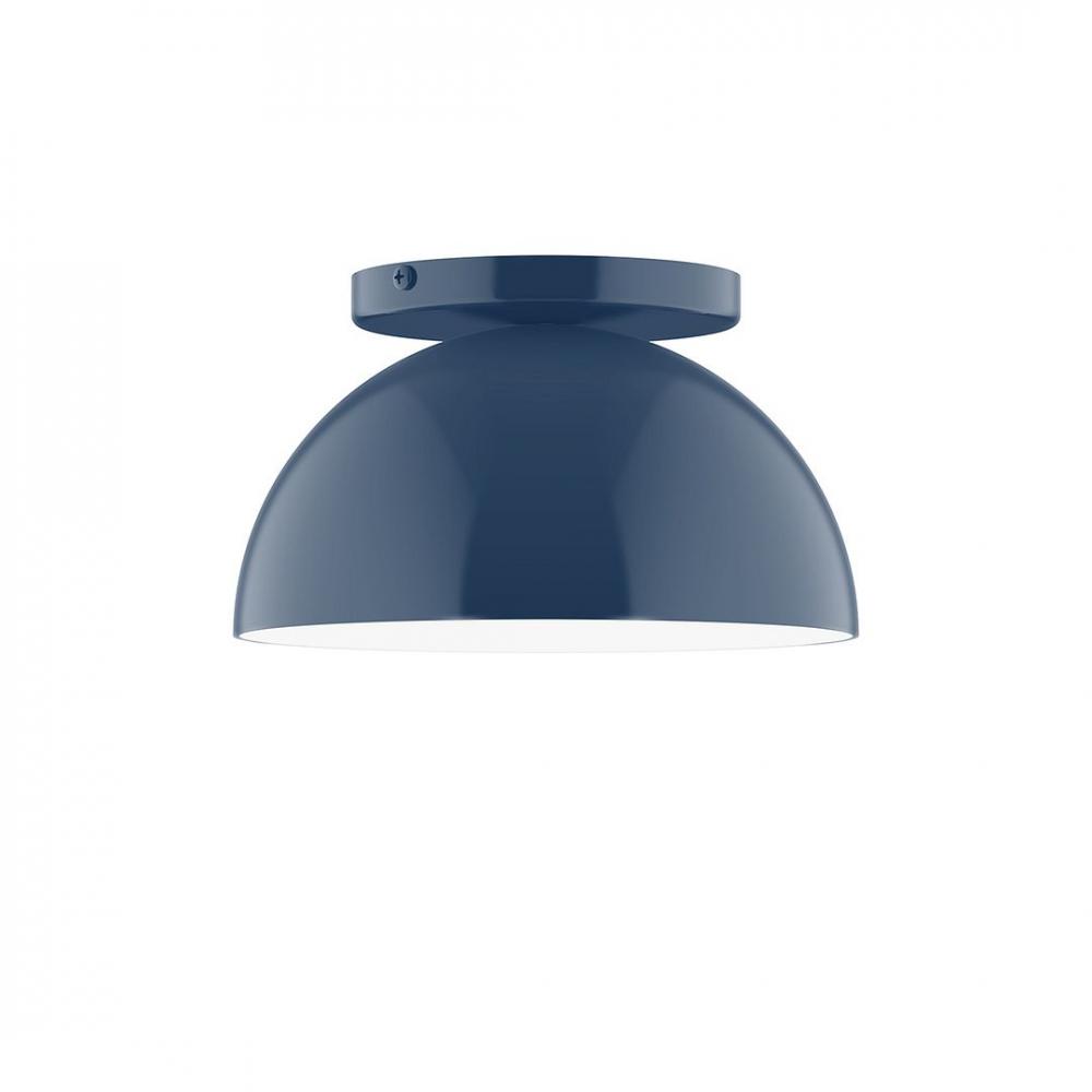 8" Axis Mini Dome LED Flush Mount, Navy