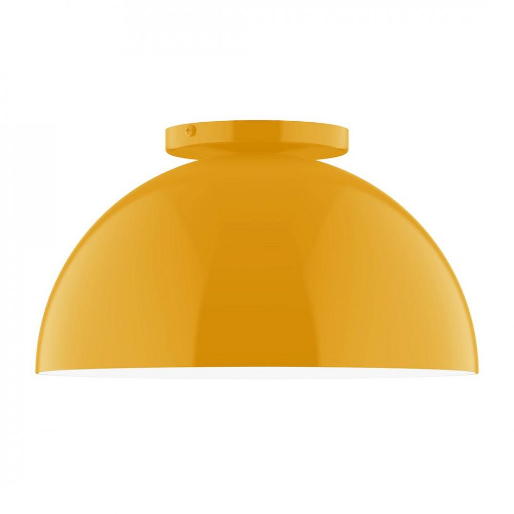 12" Axis Dome LED Flush Mount, Bright Yellow