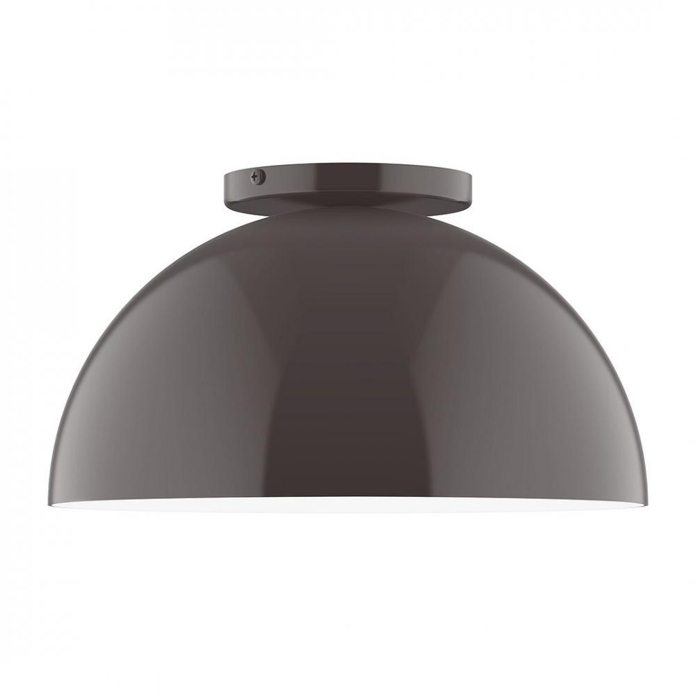 12" Axis Dome LED Flush Mount, Architectural Bronze