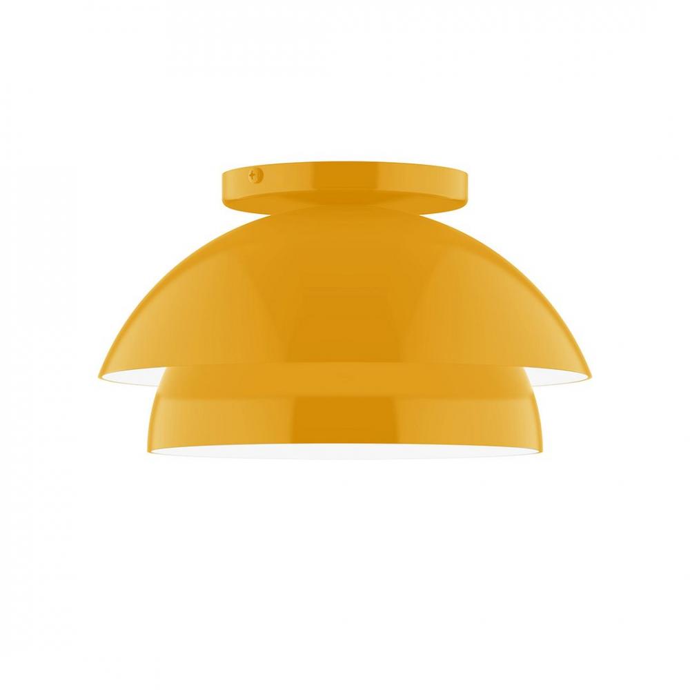 10" Nest LED Flush Mount, Bright Yellow