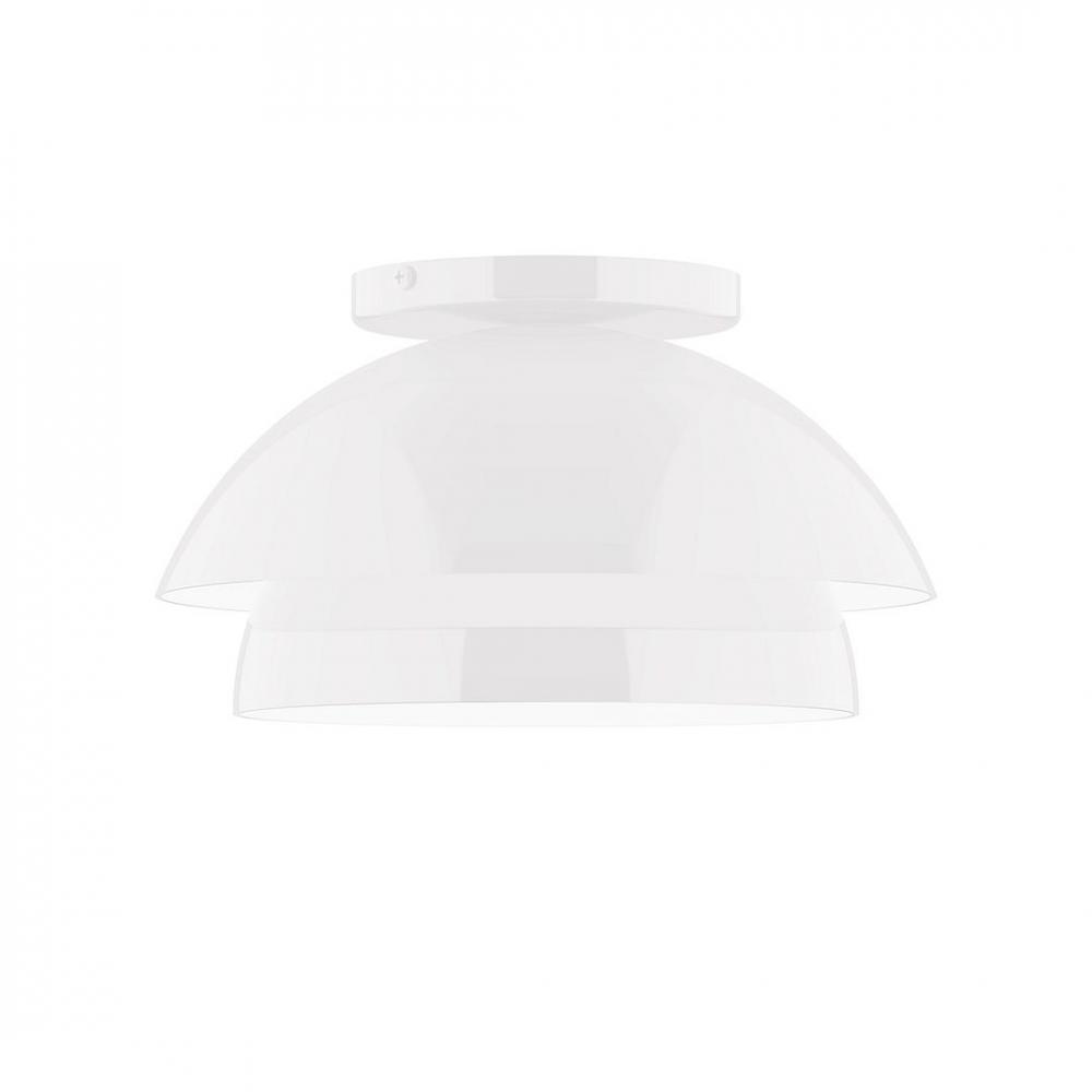 10" Nest LED Flush Mount, White