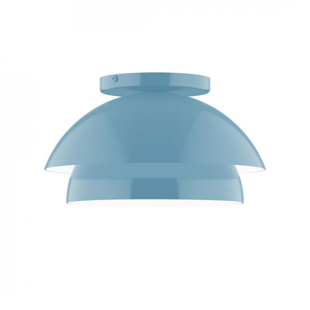 10" Nest LED Flush Mount, Light Blue