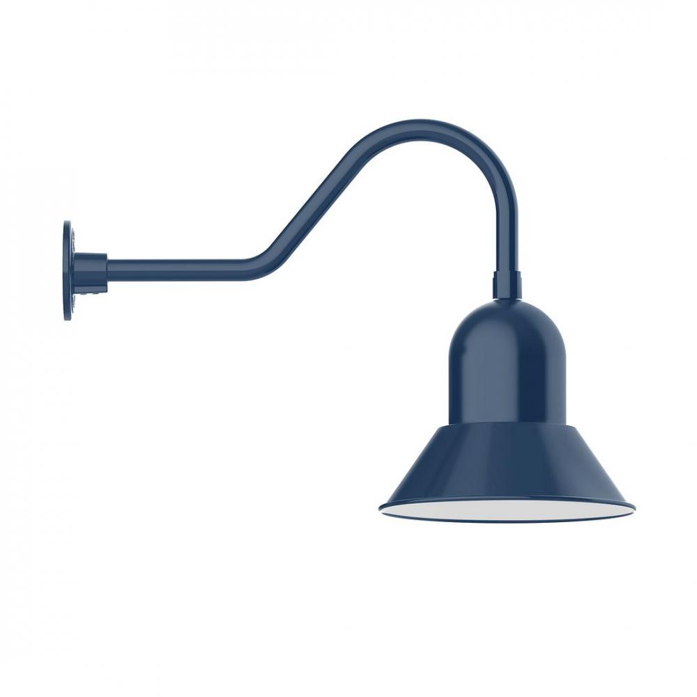 12" Prima shade, LED Gooseneck Wall mount, decorative canopy cover, Navy