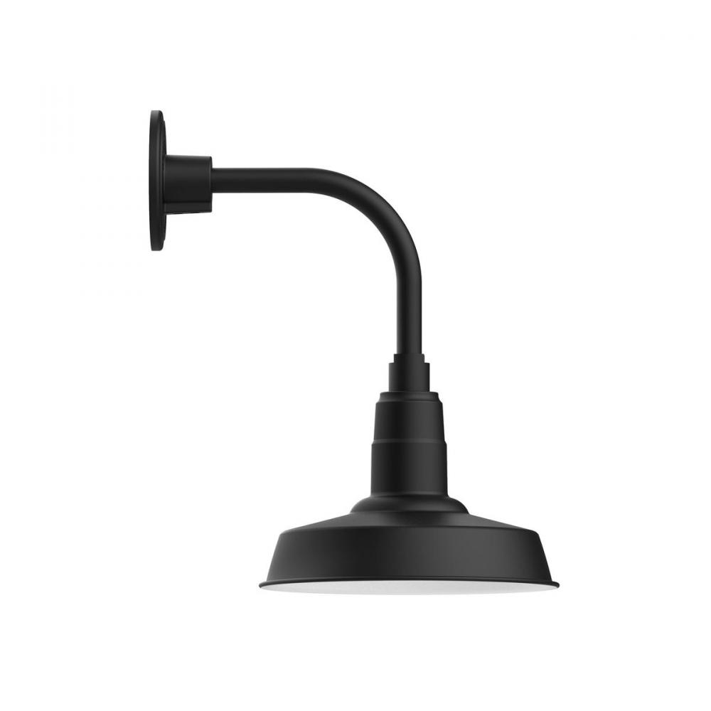 Warehouse 10" Curved Arm wall light