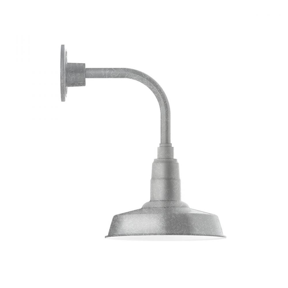 Warehouse 10" Curved Arm wall light