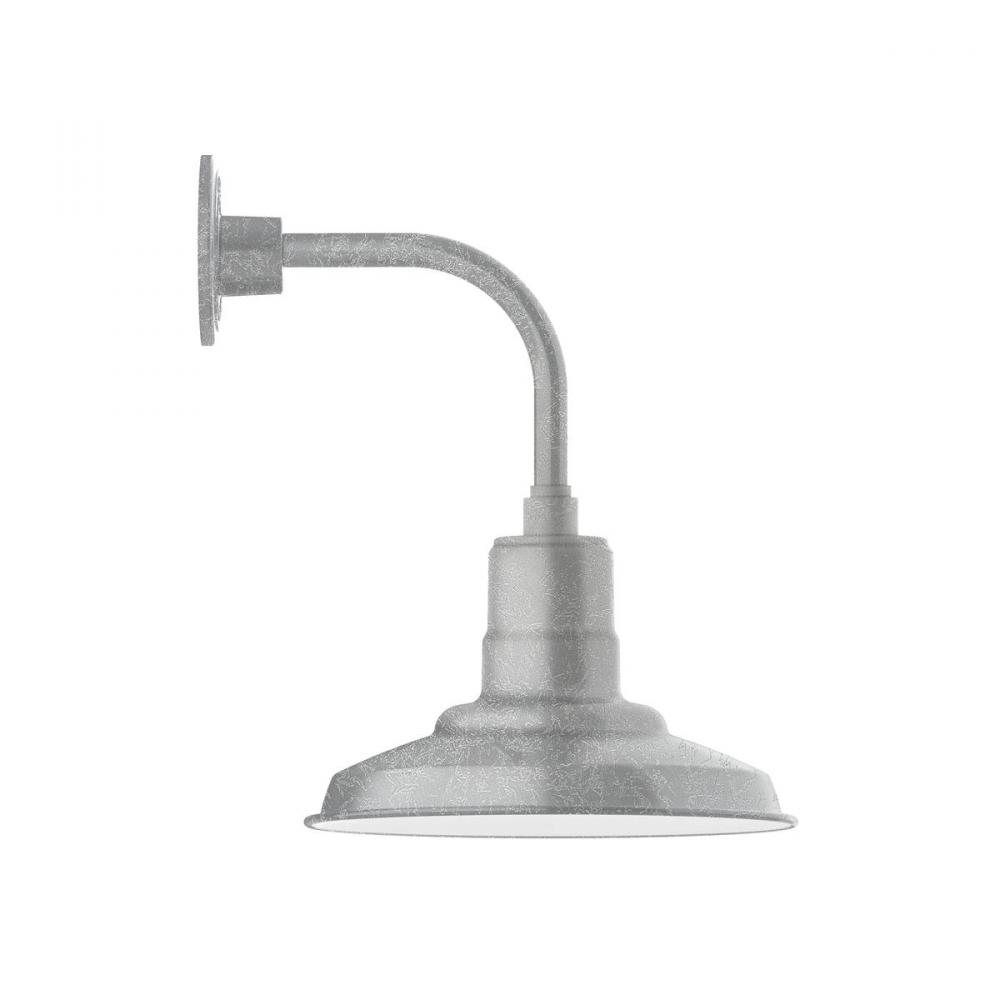 Warehouse 12" Curved Arm wall light