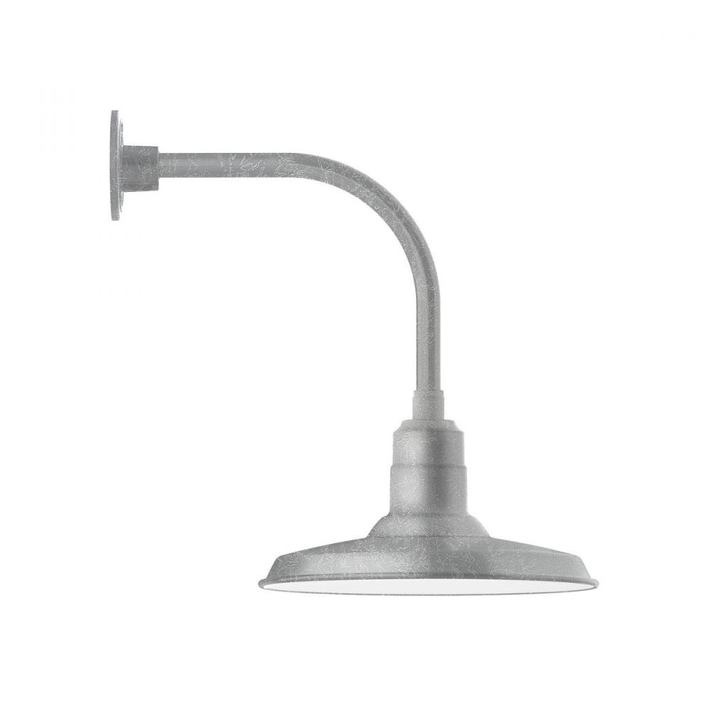 Warehouse 14" Curved Arm wall light