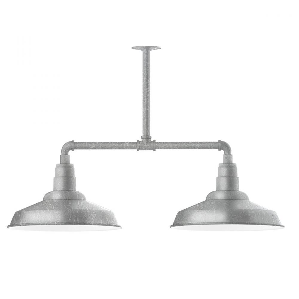 Warehouse 16" 2-light Stem Hung Pendant Light