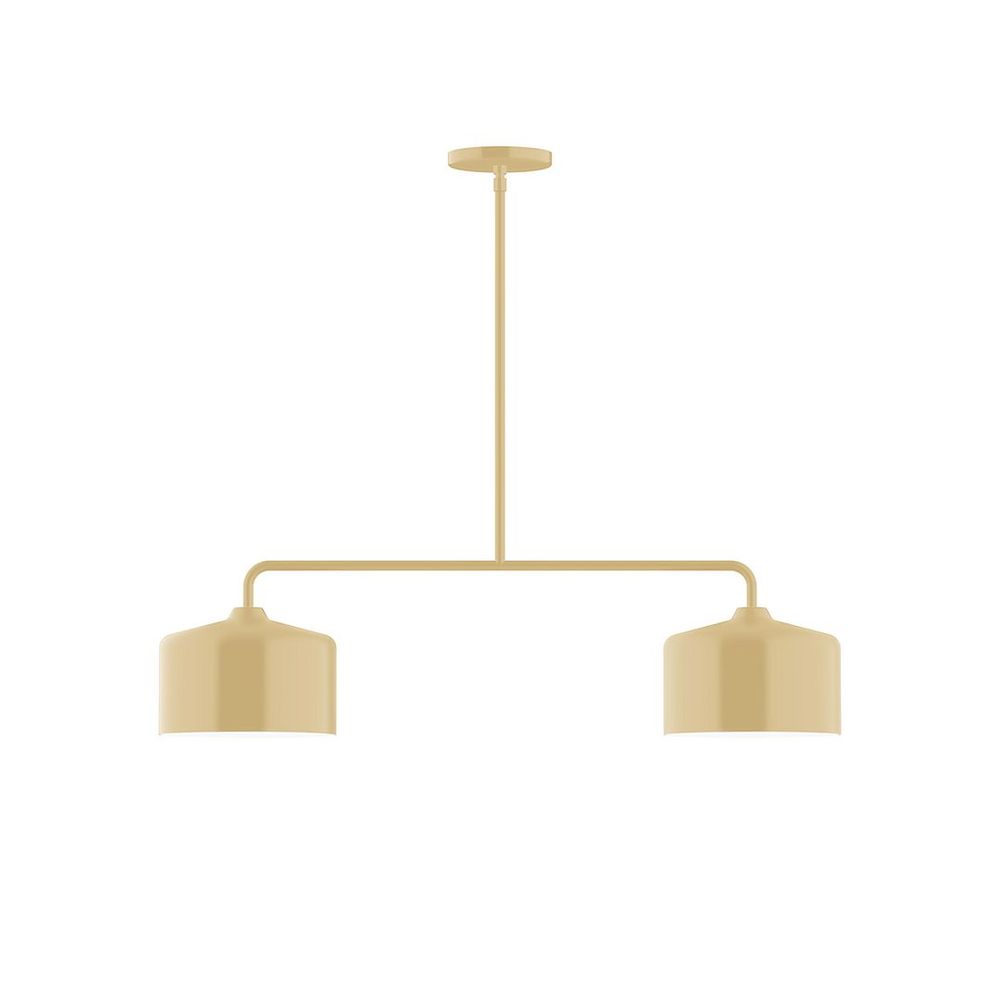 2-Light Axis Linear LED Pendant, Ivory