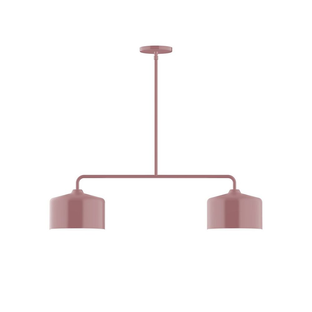 2-Light Axis Linear LED Pendant, Mauve