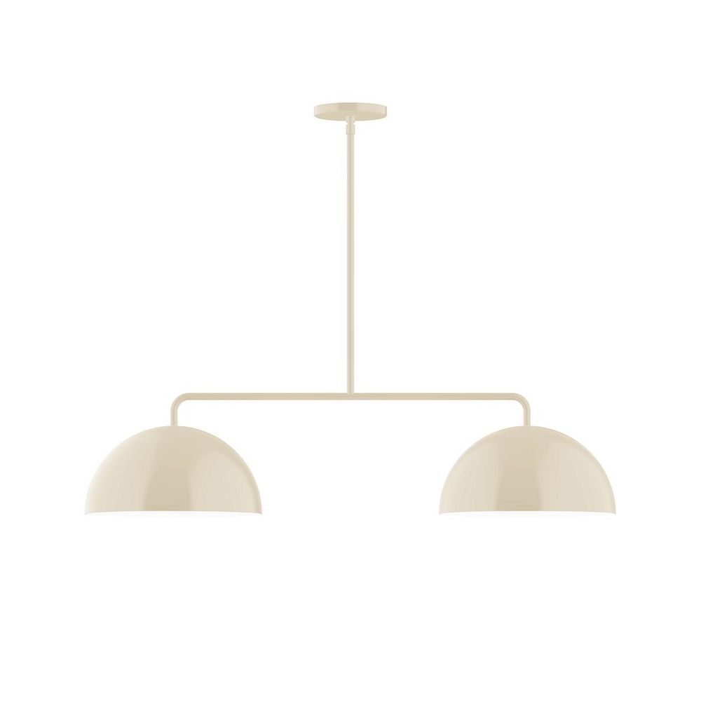 2-Light Axis Linear LED Pendant, Cream