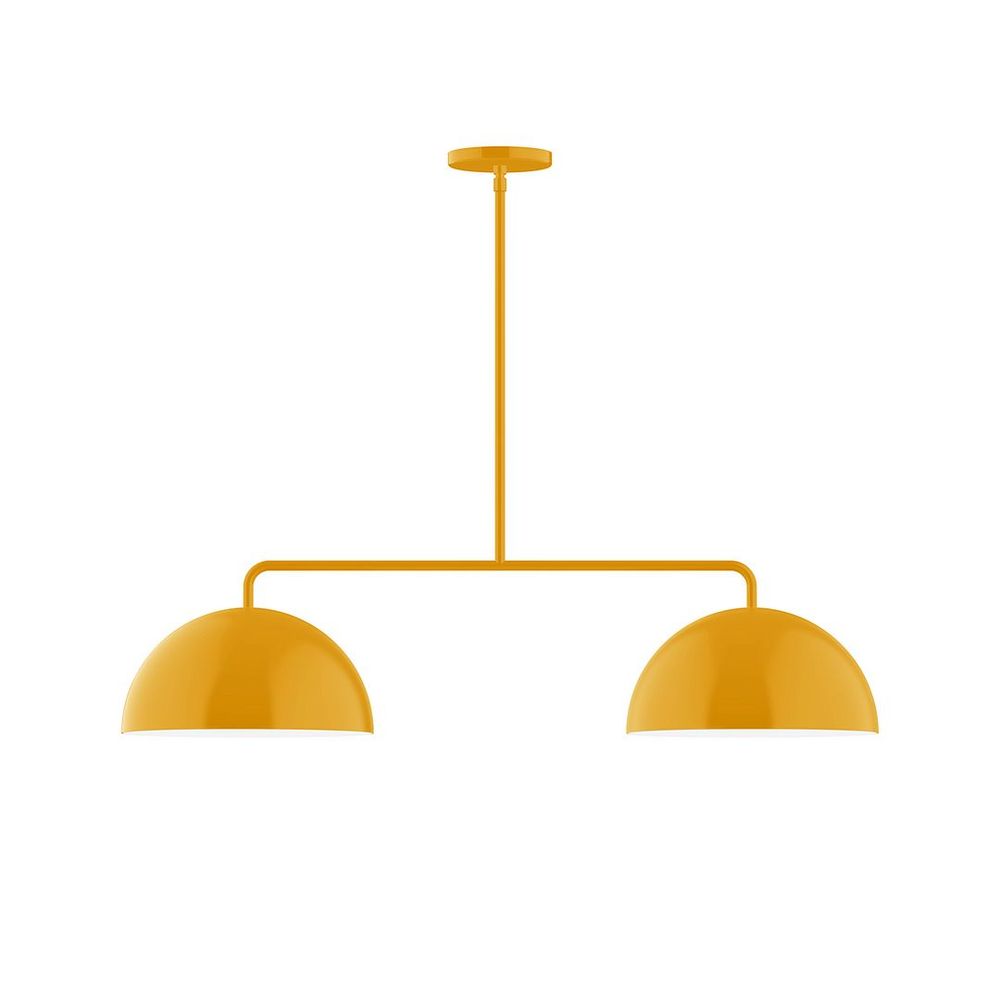 2-Light Axis Linear LED Pendant, Bright Yellow