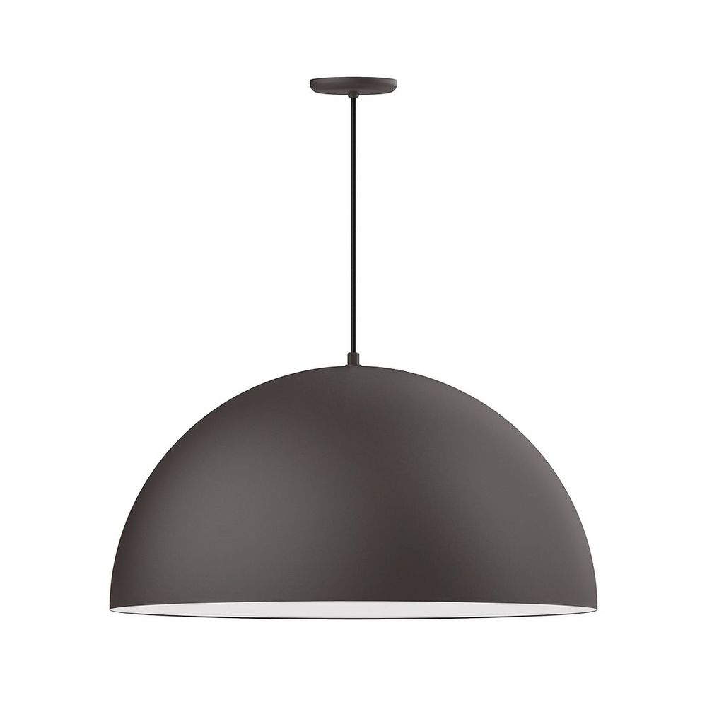 30" XL Choices Shallow Dome Shade, medium base, black cord with canopy, Bronze Matte