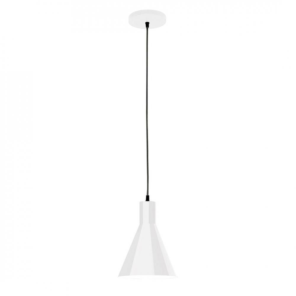 8" J-Series shade, white cord with canopy, White