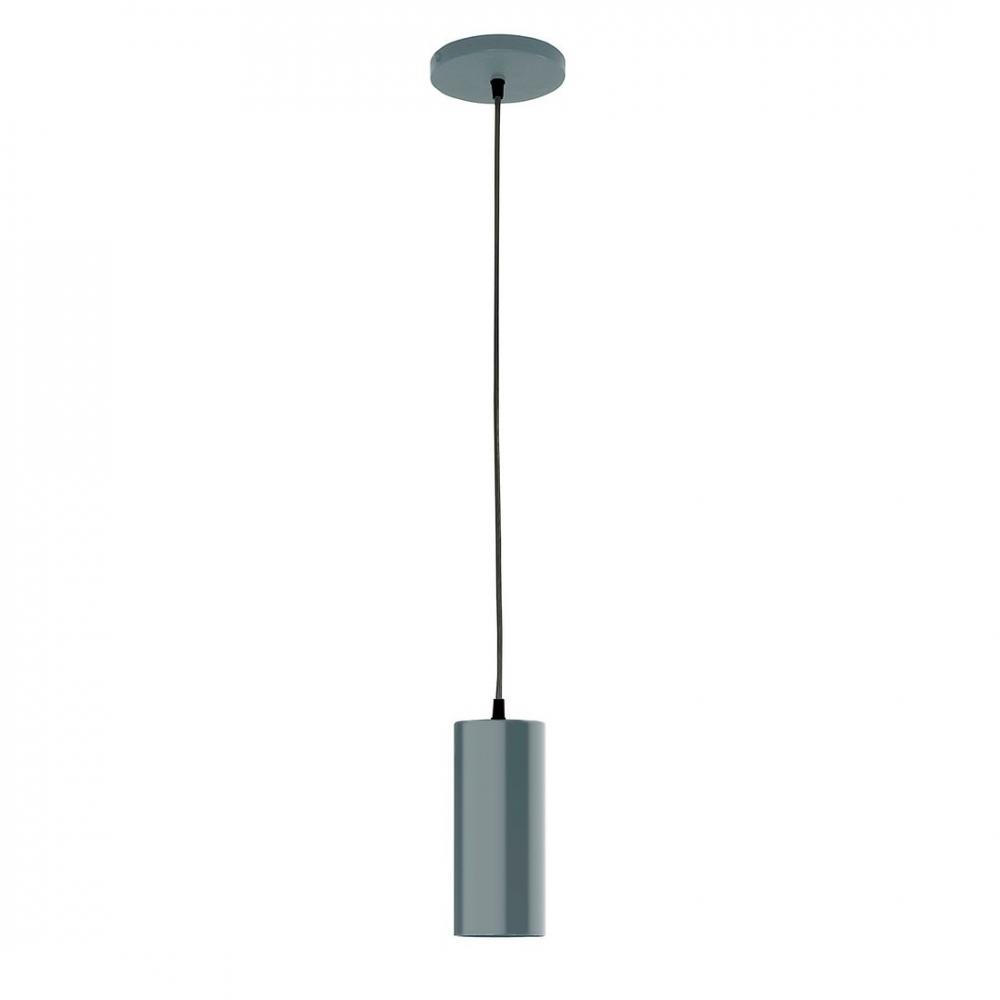 3.5" J-Series shade, black cord with canopy, Slate Gray