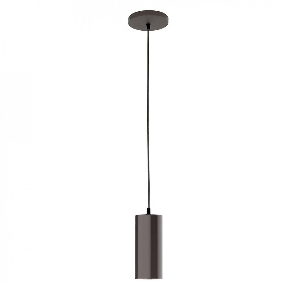 3.5" J-Series shade, black cord with canopy, Architectural Bronze