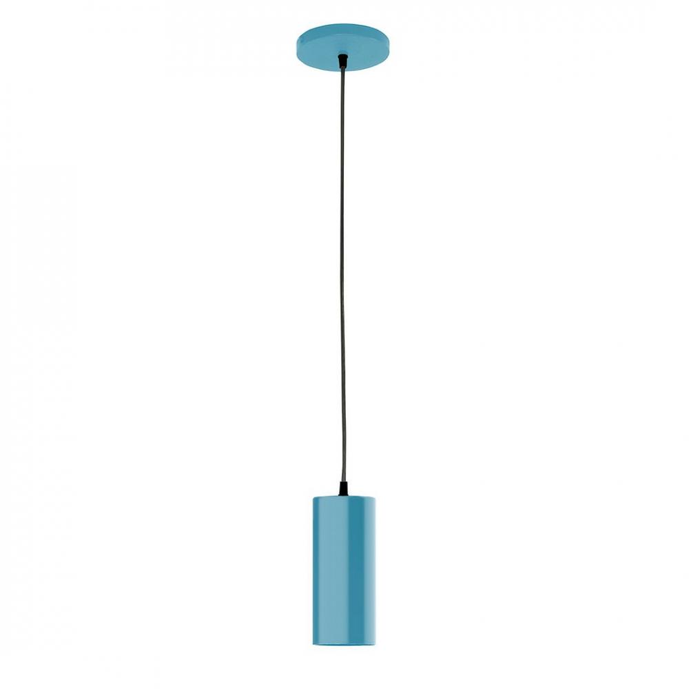 3.5" J-Series shade, black cord with canopy, Light Blue