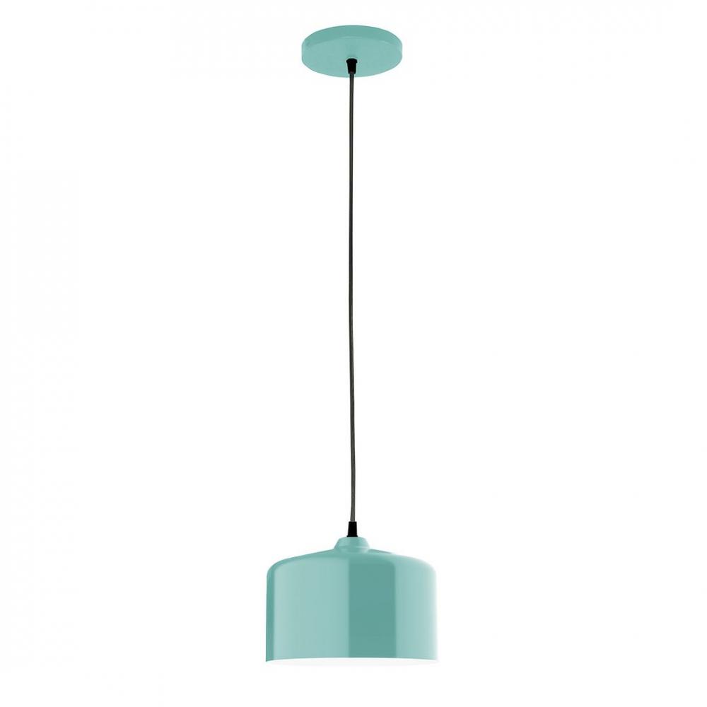 8.5" J-Series shade, white cord with canopy, Sea Green