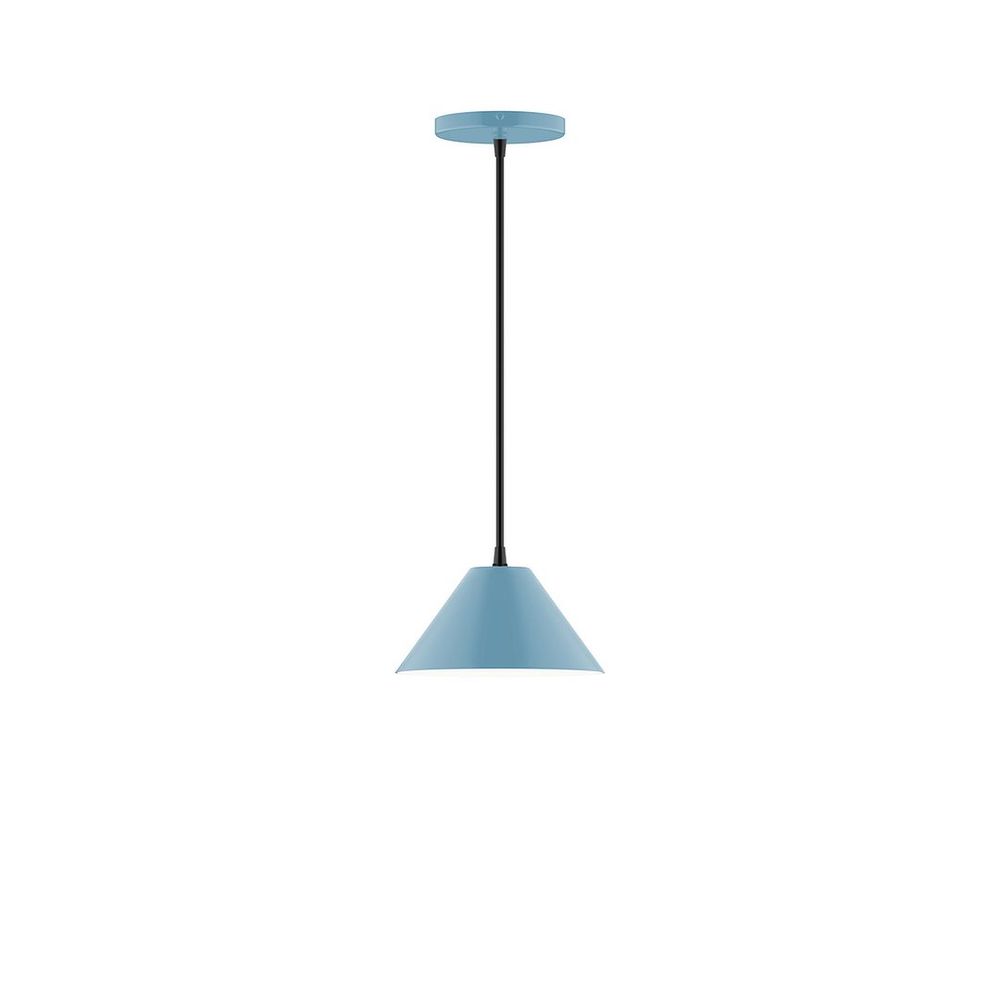 8" Axis Mini Cone LED Pendant, Light Blue