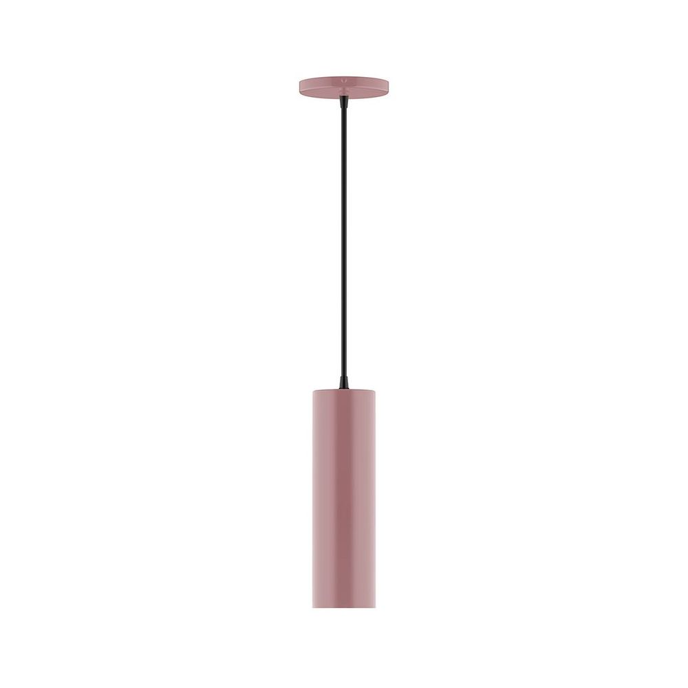 3.5" x 12" Axis Mini Cylinder LED Pendant, white cord with canopy, Mauve