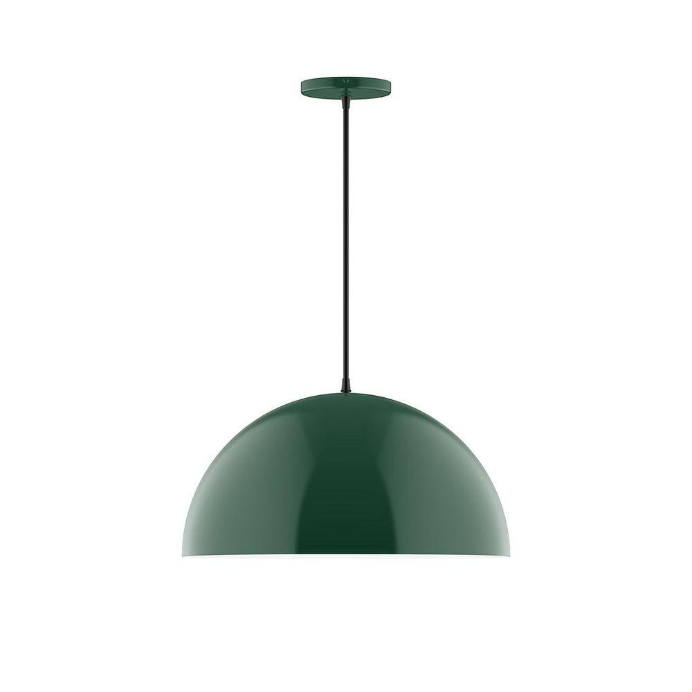 18" Axis Dome LED Pendant, Forest Green