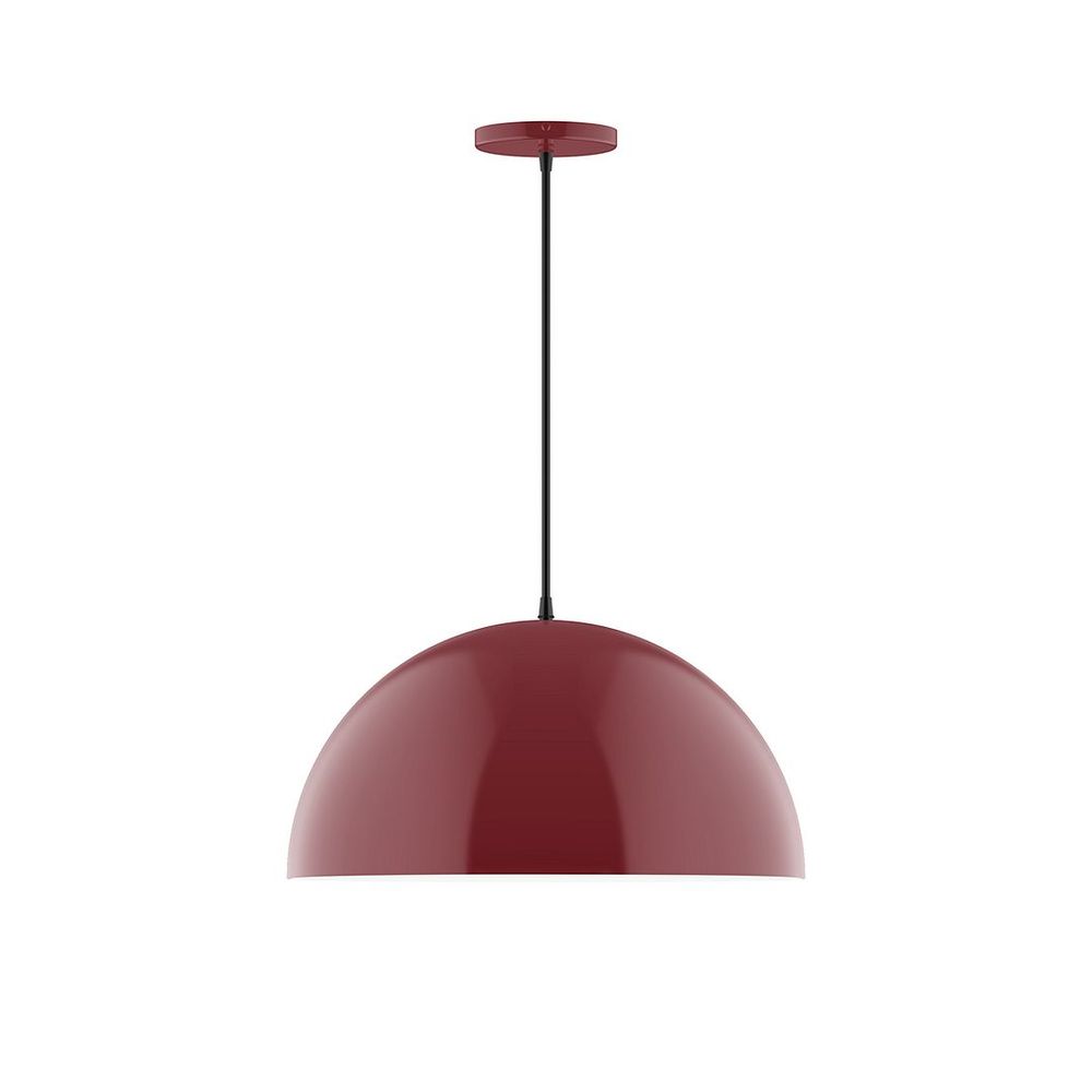 18" Axis Dome LED Pendant, Barn Red