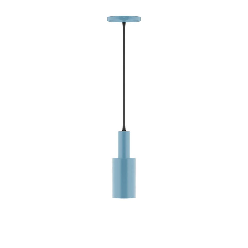 3.5" Stack Mini Cylinder LED Pendant, Light Blue