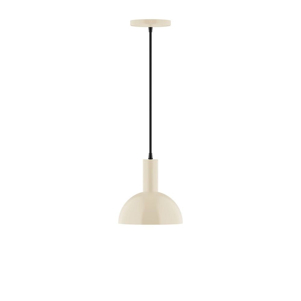 8" Stack Mini Dome LED Pendant, Cream