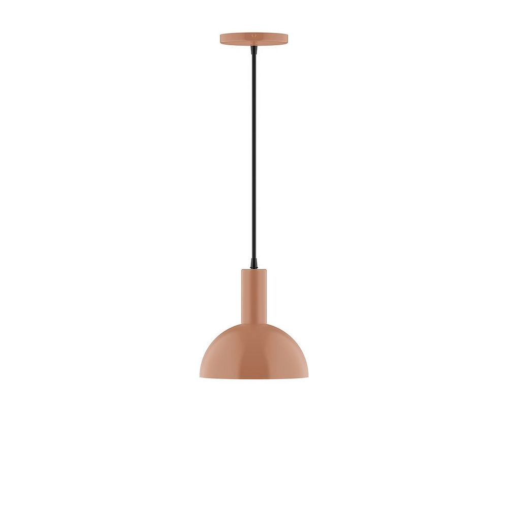 8" Stack Mini Dome LED Pendant, Terracotta