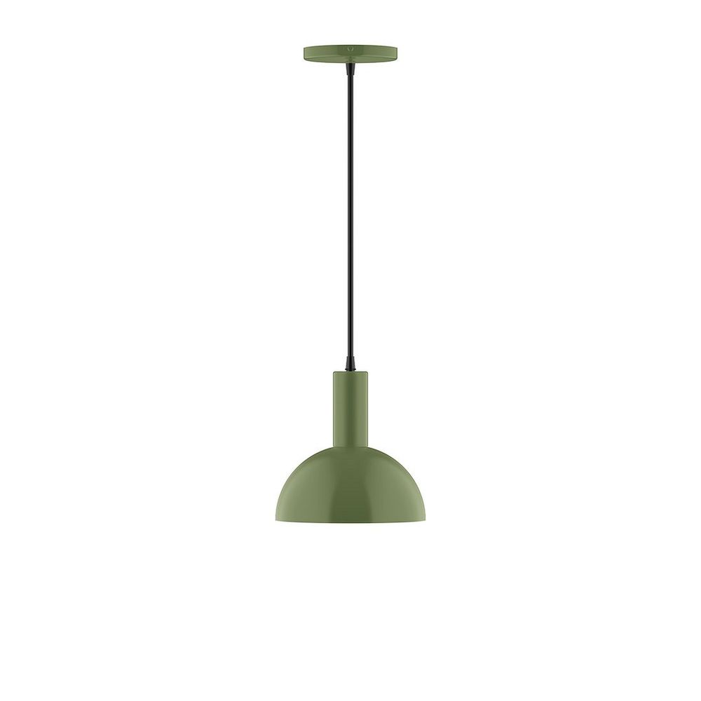 8" Stack Mini Dome LED Pendant, Fern Green