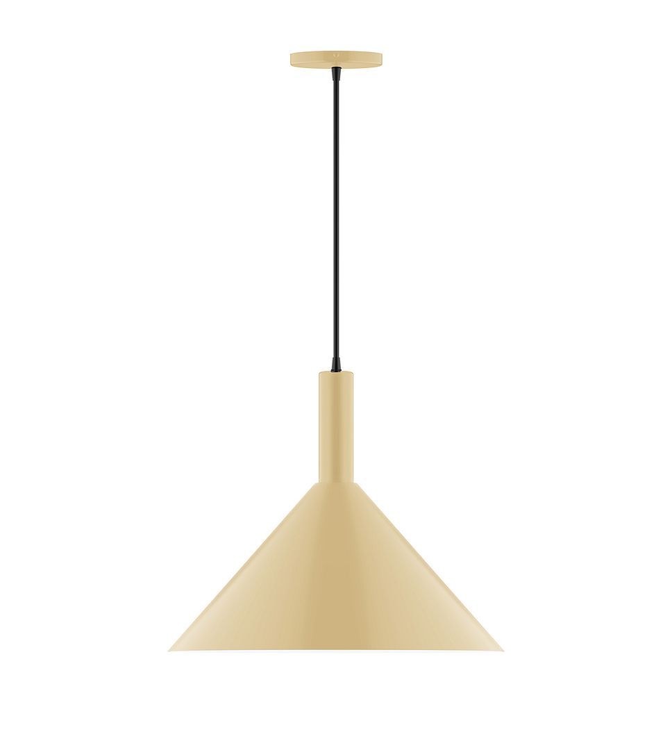 18" Stack Cone LED Pendant, Ivory