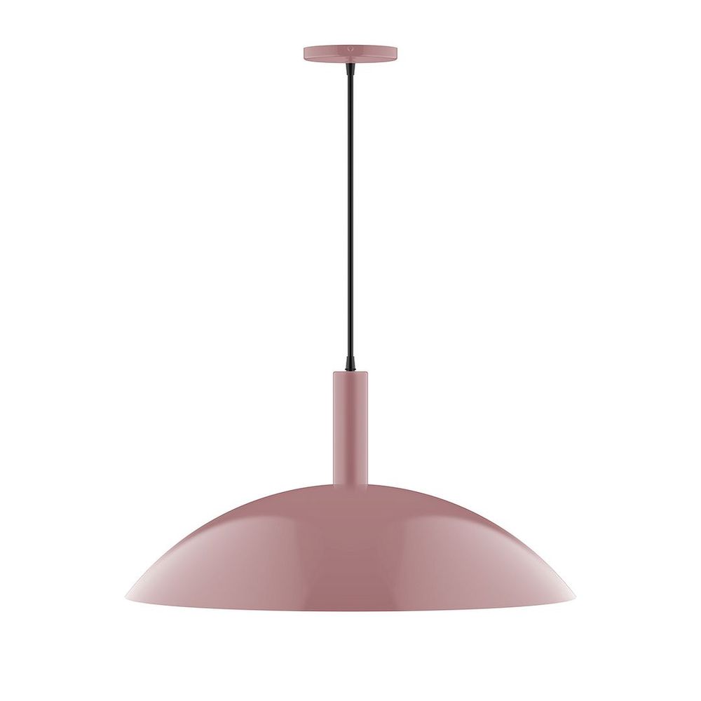 24" Stack Half Dome LED Pendant, Mauve