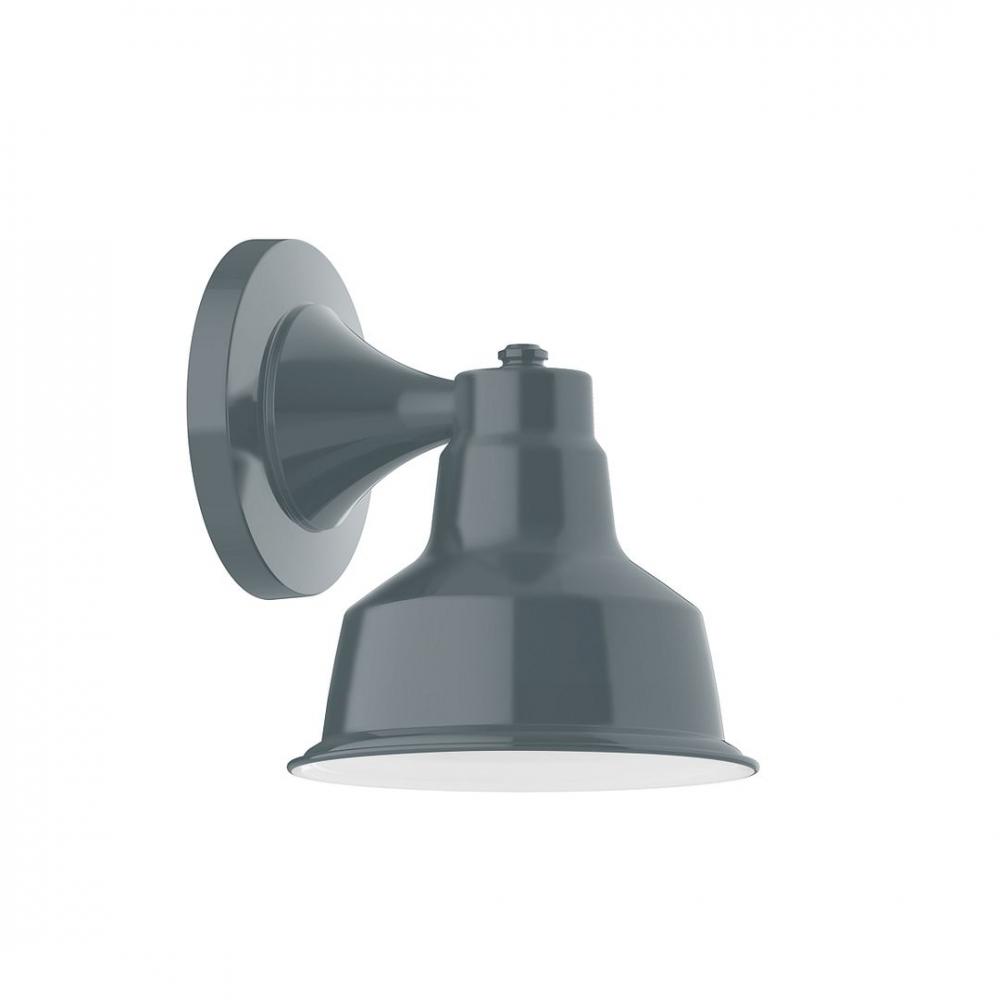 8" Warehouse shade, wall mount sconce, Slate Gray